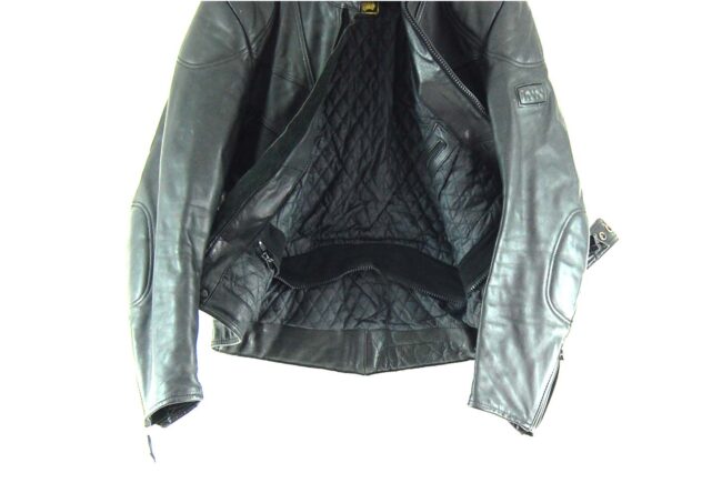 Black Leather Biker jacket Lining