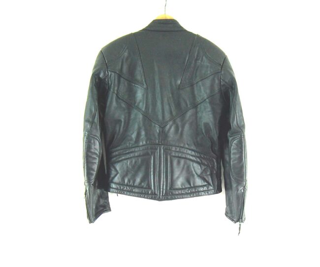 Black Leather Biker jacket Back