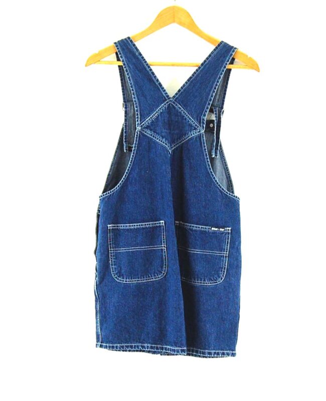 Back of Urban Star Dark blue denim dungarees