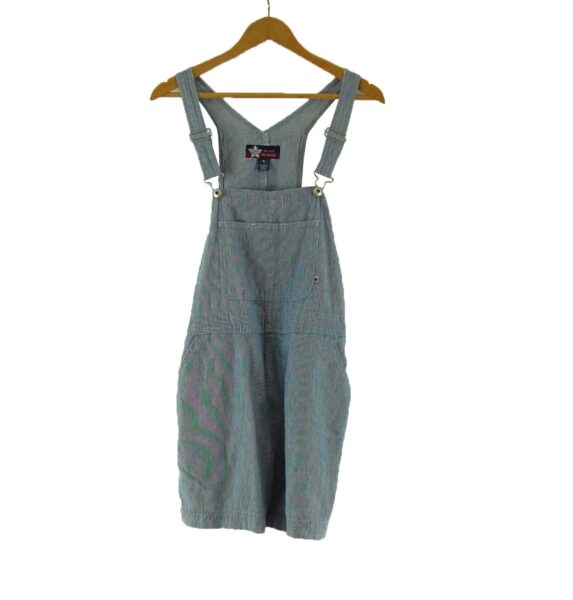Dungaree Shorts Ladies UK 14 Blue 17 Vintage Clothing