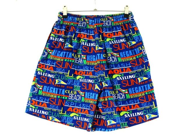 Back of 90s Mens Summer Shorts