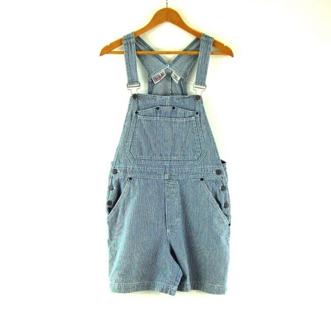 Womens Denim Stripe Dungarees