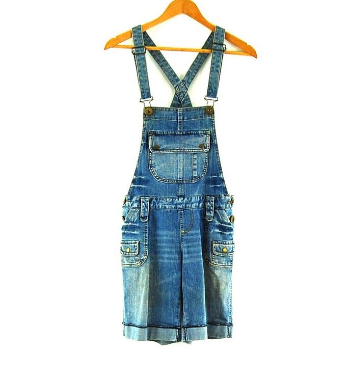 Denim 90s Short Overalls