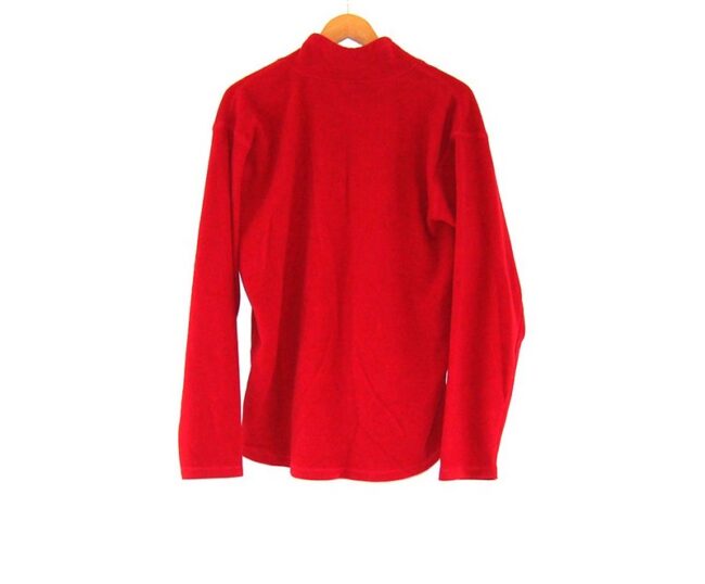 Back of Old Navy Red Zip Front Fleece