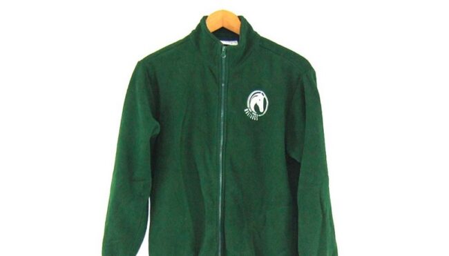 Close up Green Mustangs Retro Fleece Mens