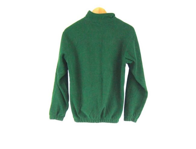 Back of Green Mustangs Retro Fleece Mens