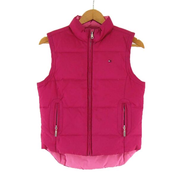 Ladies Pink Reversible Tommy Hilfiger Puffer Vest