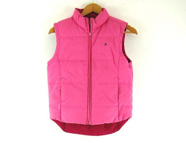 Ladies Pink Reversible Tommy Hilfiger Puffer Vest - 12 - Image 2