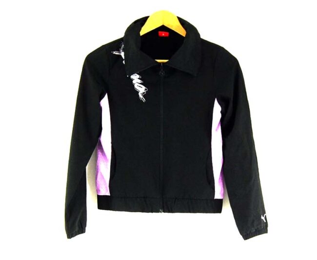 Black Puma Tracksuit Top Womens