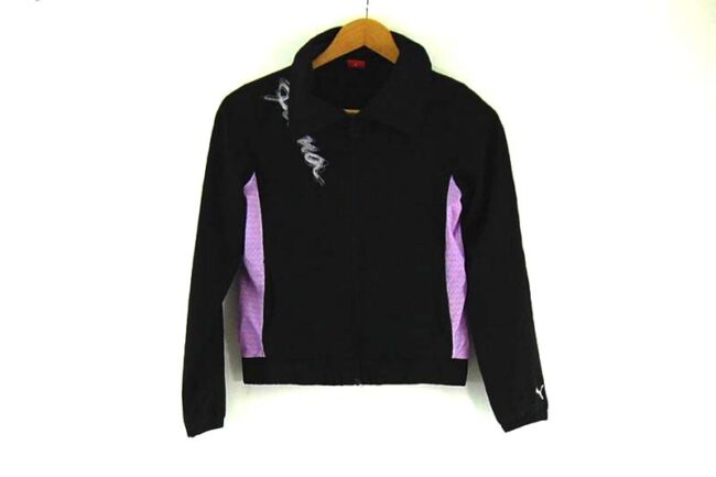 Black Puma Tracksuit Top Womens