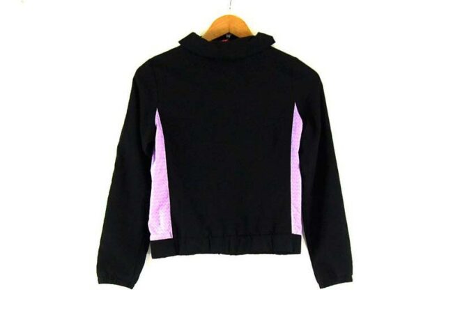 Back of Black Puma Tracksuit Top Womens