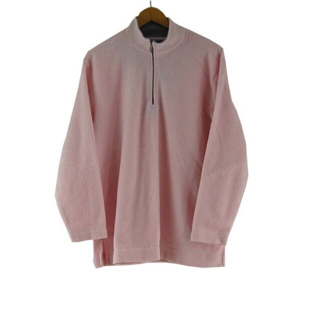 Pink Zip Fleece Top