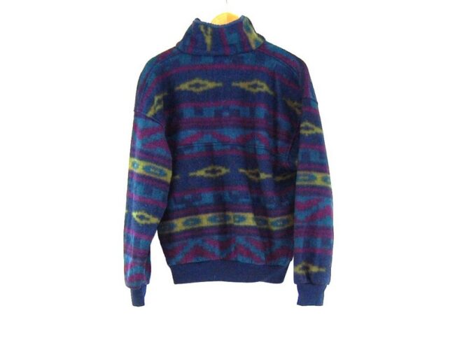 Back of Aztec Print Colourful Fleece