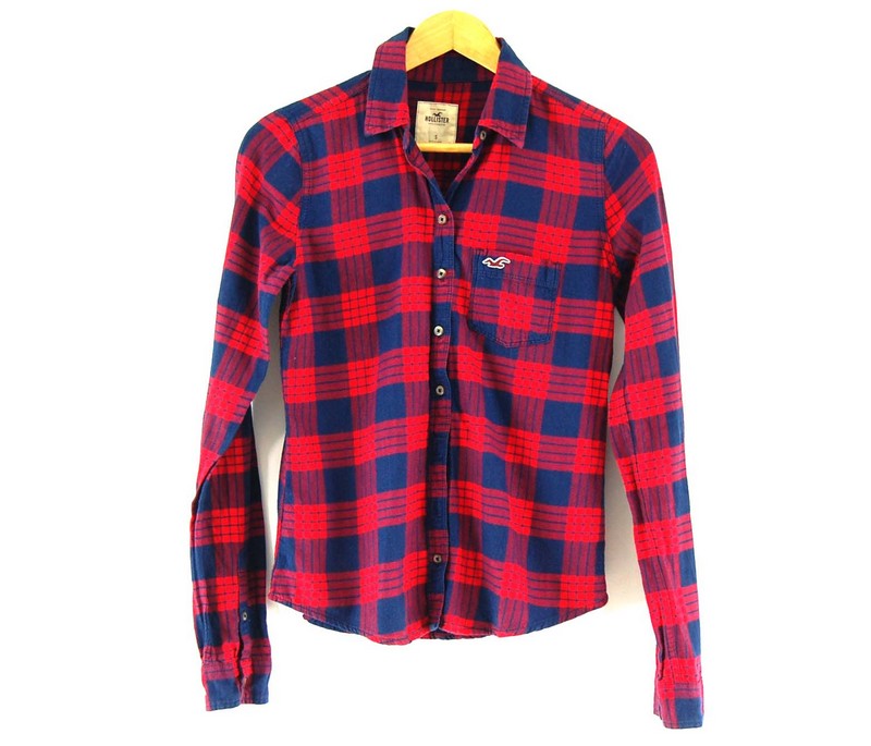 hollister checked shirt ladies