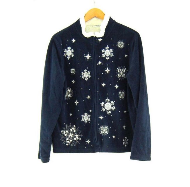 Snowflake Pattern womens Retro Fleece