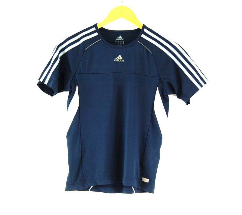 Blue Adidas Top Clima365 Ladies - UK 6 - Blue 17 Vintage Clothing