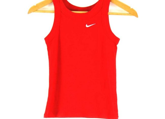 Close up of Red Nike Womens Top