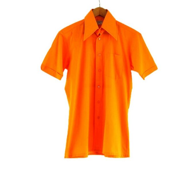 70s Orange Short Sleeve Shirt