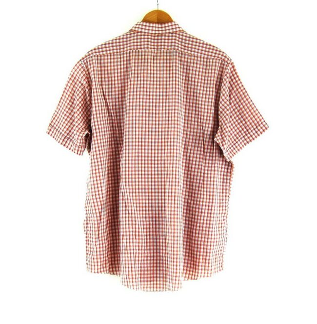 Back of 70s Red Check Short Sleeve Shirt