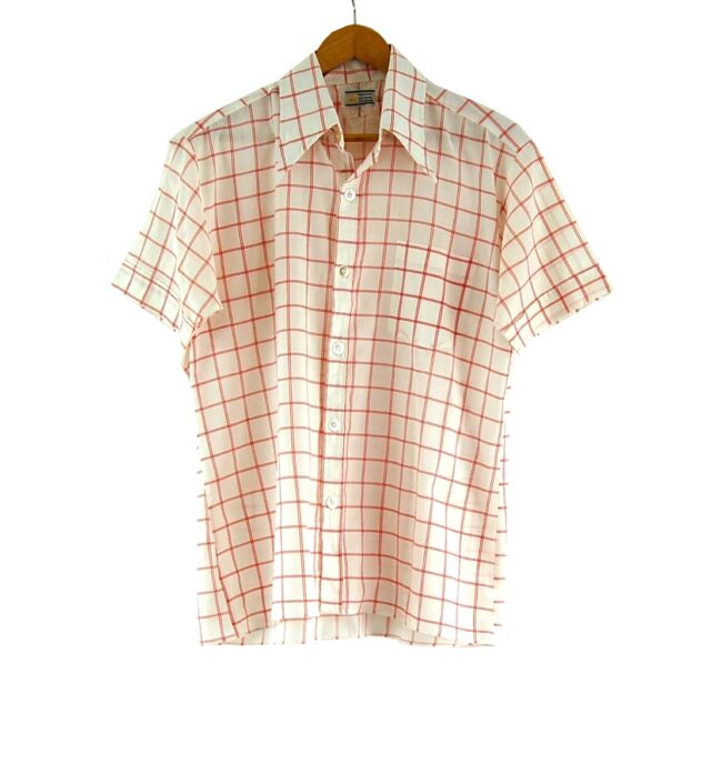 70s Red and White Checked Shirt