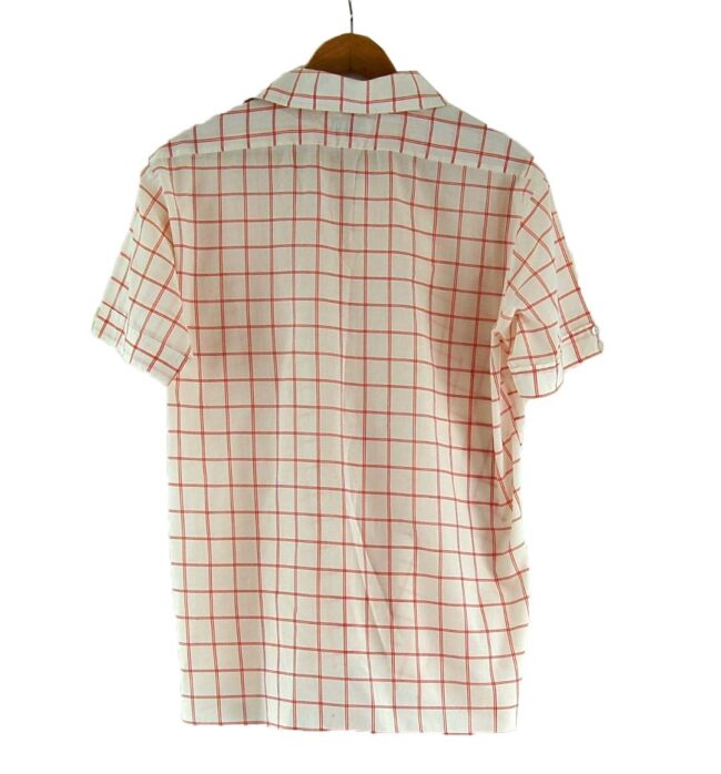 70s Red and White Checked Shirt Back