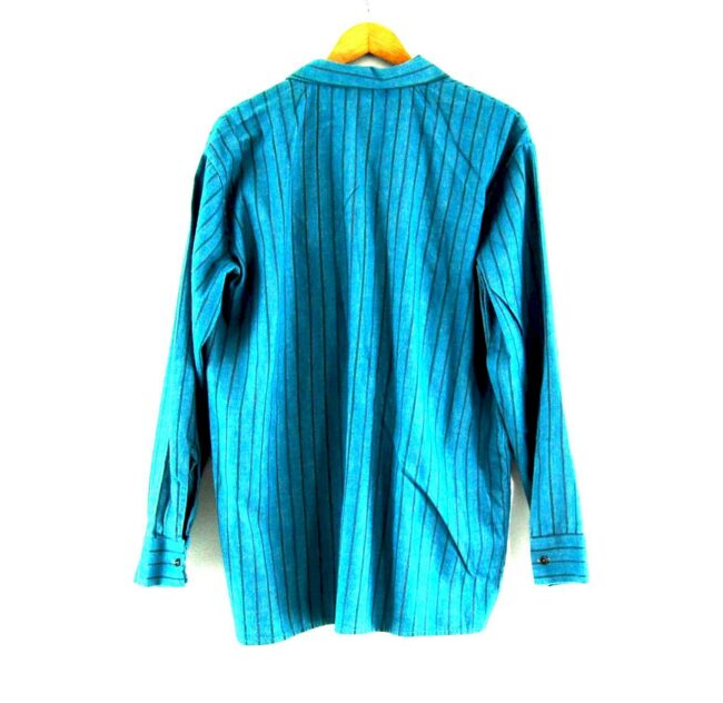 70s Blue Striped Shirt Back