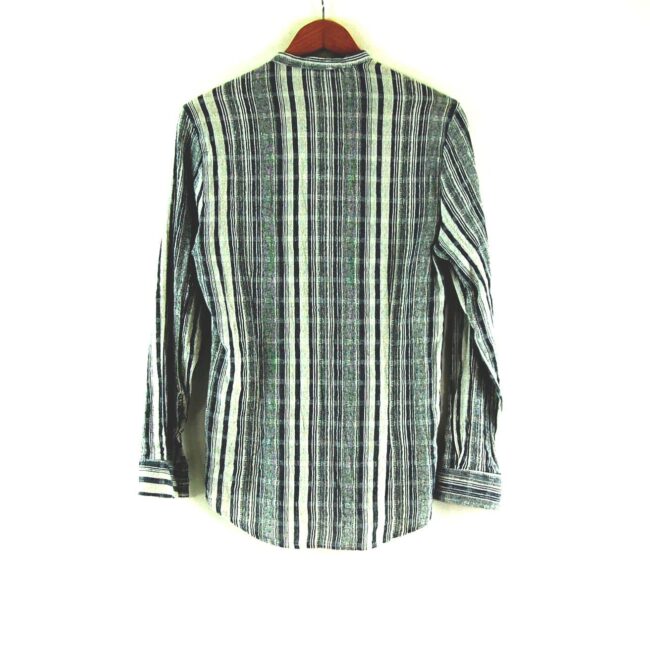 90's White and Blue Striped Tunic Shirt Back