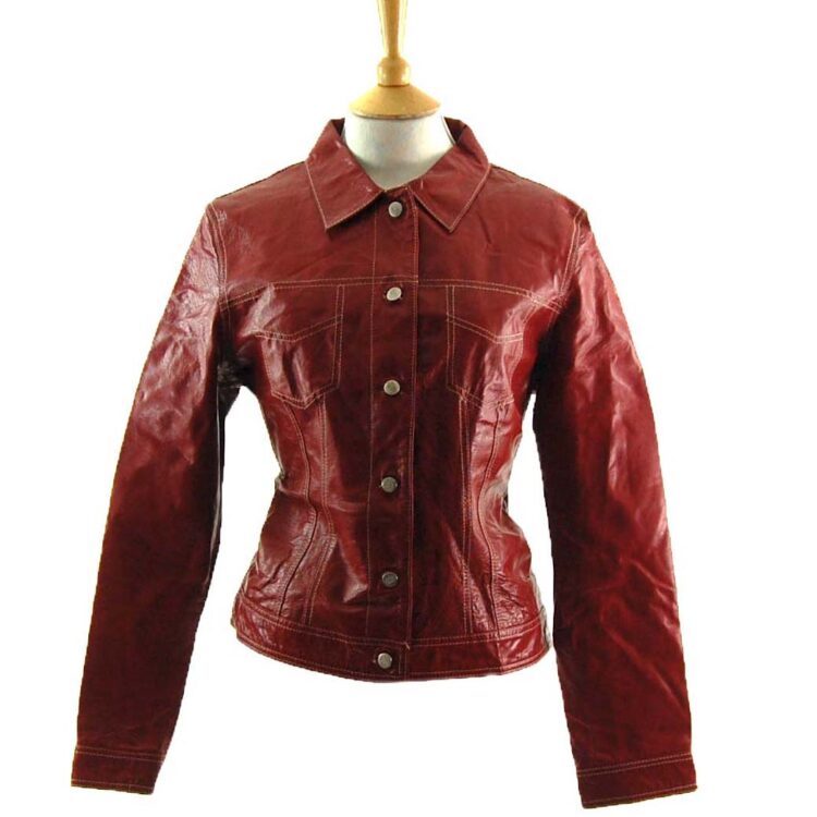 90s Red Leather Jacket