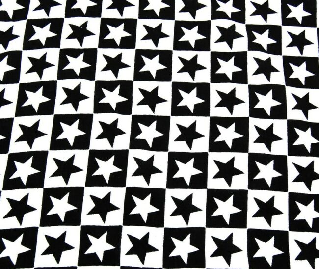 Close up Black And White Stars Bandana