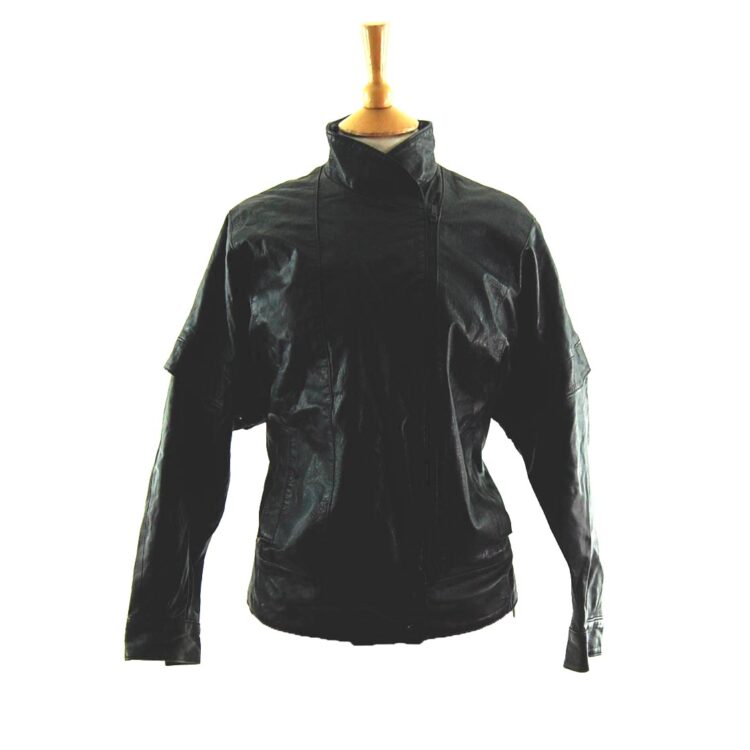 80s Side Zip Leather Jacket