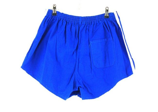Back of Blue Cotton Adidas 3 Stripe Mens Shorts