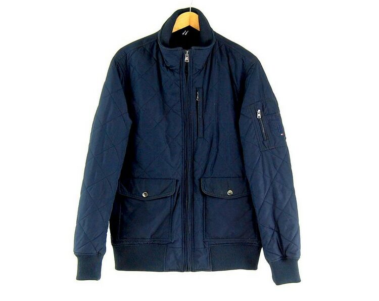 Mens Navy Tommy Hilfiger Quilted Jacket