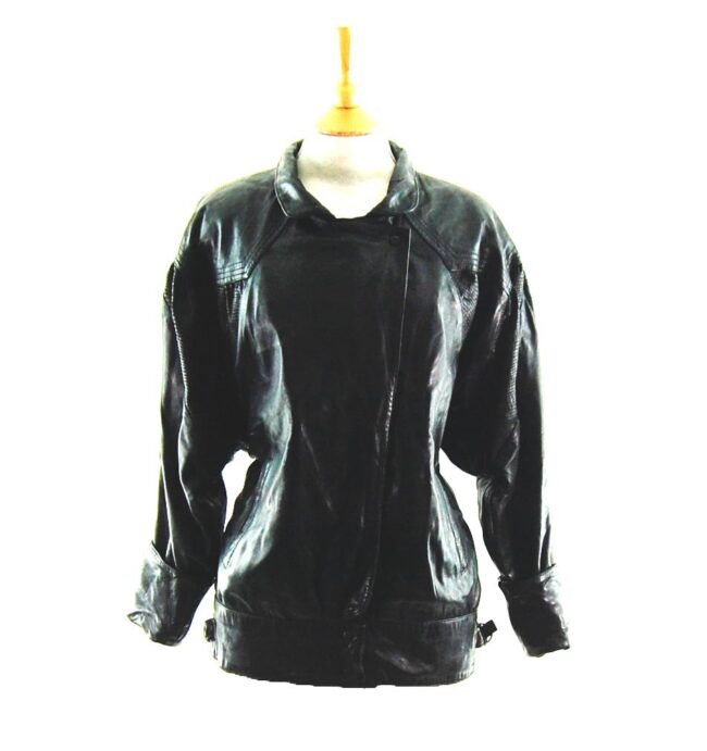 80s Leather and Faux Snakeskin Jacket