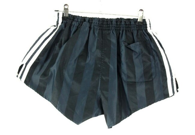 Back of Black Adidas 3 Stripe Shorts