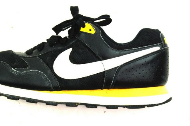 Close up of Mens Black Nike Trainers