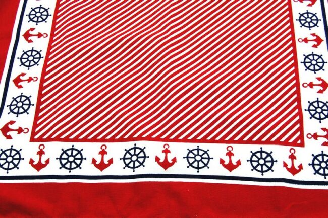 |Close up of Nautical Print Bandana