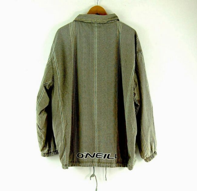 Back of Green Striped O Neill Jacket Mens