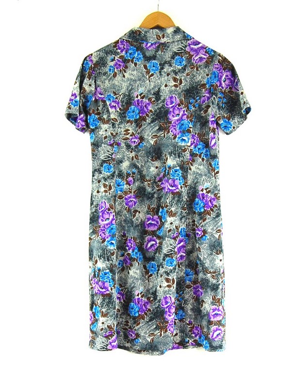 Back of 60s Floral Dress