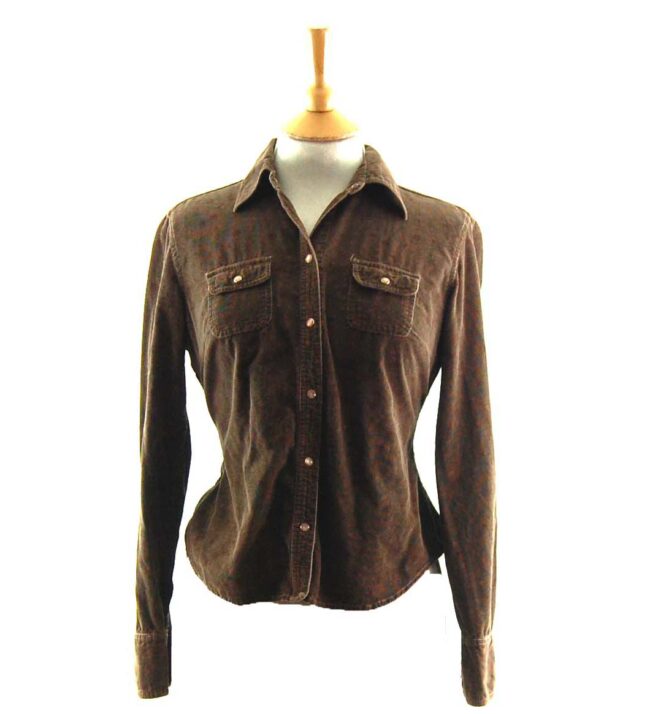 90s Brown Cord Shirt