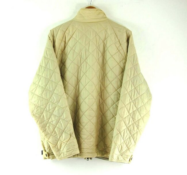 Back of Beige Quilted Barbour Flyweight Jacket