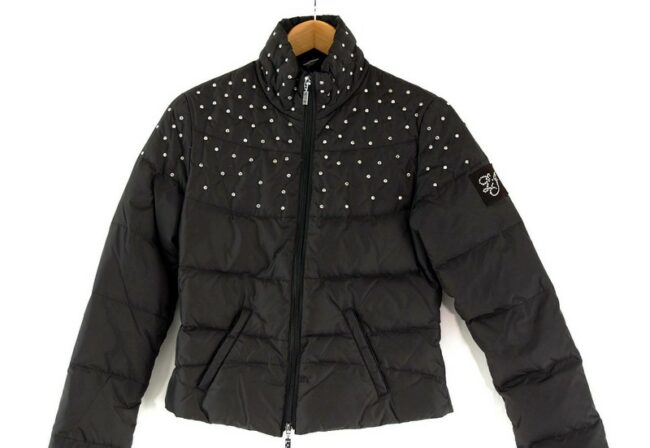 Close up of Black Liu Jo Puffer Jacket