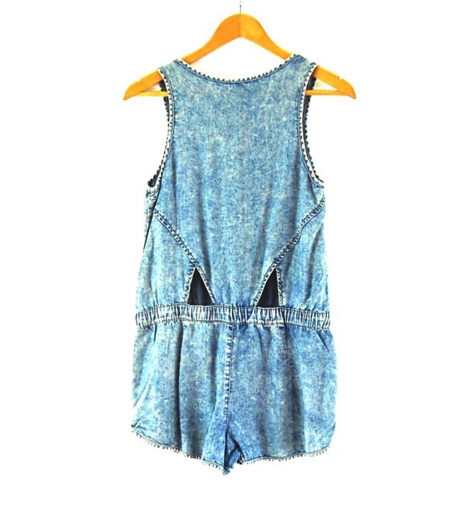 Back of 90s Denim Playsuit