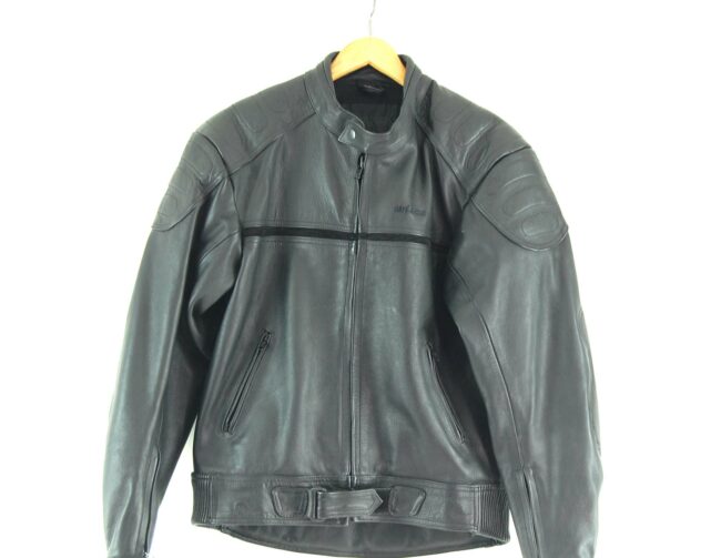 Cafe Racer Leather Biker jacket Label Close up