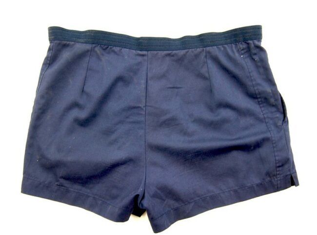 Back of Navy Blue Fila Vintage Shorts