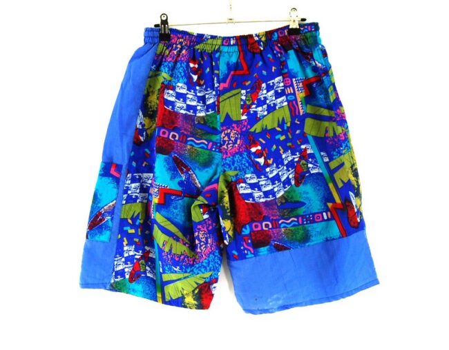 Back of 90s Printed Shorts For Men