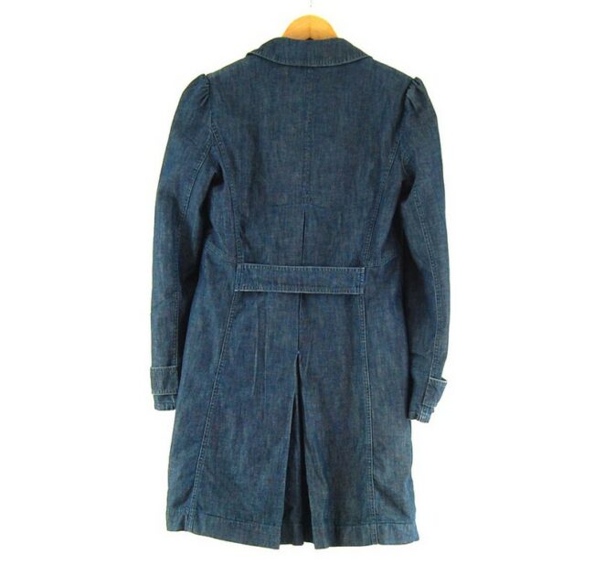 Back of Ladies Blue Denim Max And Co Coat