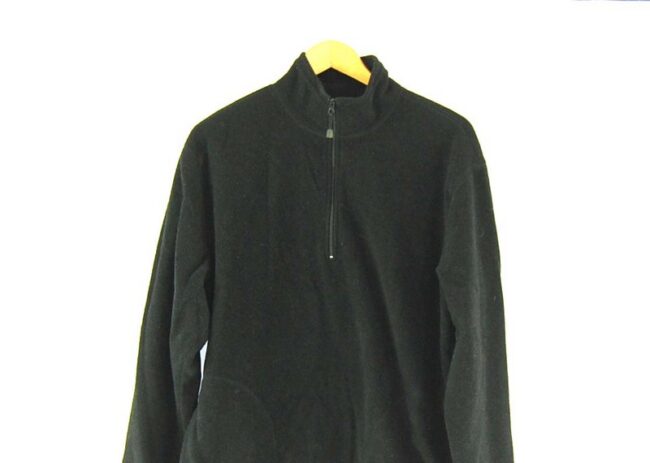 Close up of Old Navy Black Zip Fleece