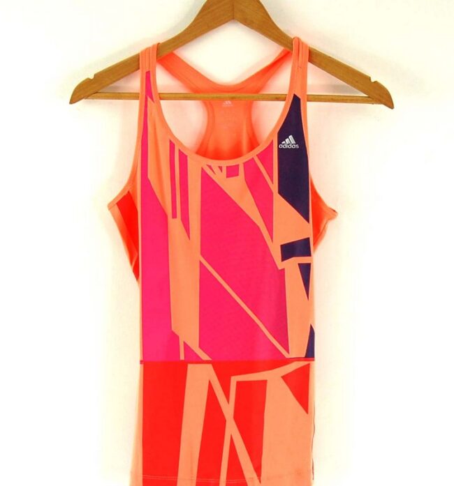 Close up of Ladies Orange Adidas Sports Top