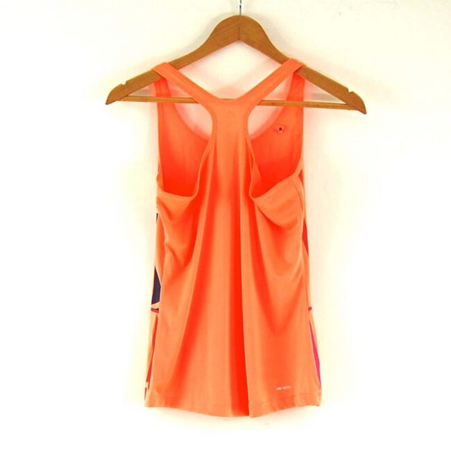 Back of Ladies Orange Adidas Sports Top