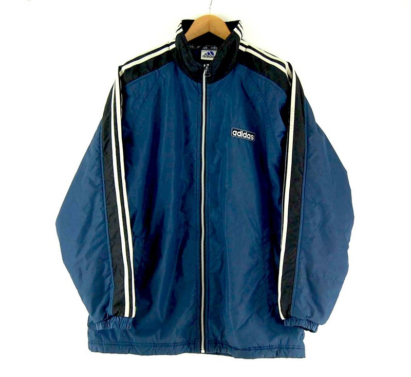 Adidas Puffa Jacket - UK XXL - Blue 17 Vintage Clothing